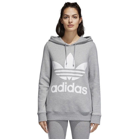 New Adidas ‘Oversized Trefoil Logo’ Hoodie - Picture 6 of 9